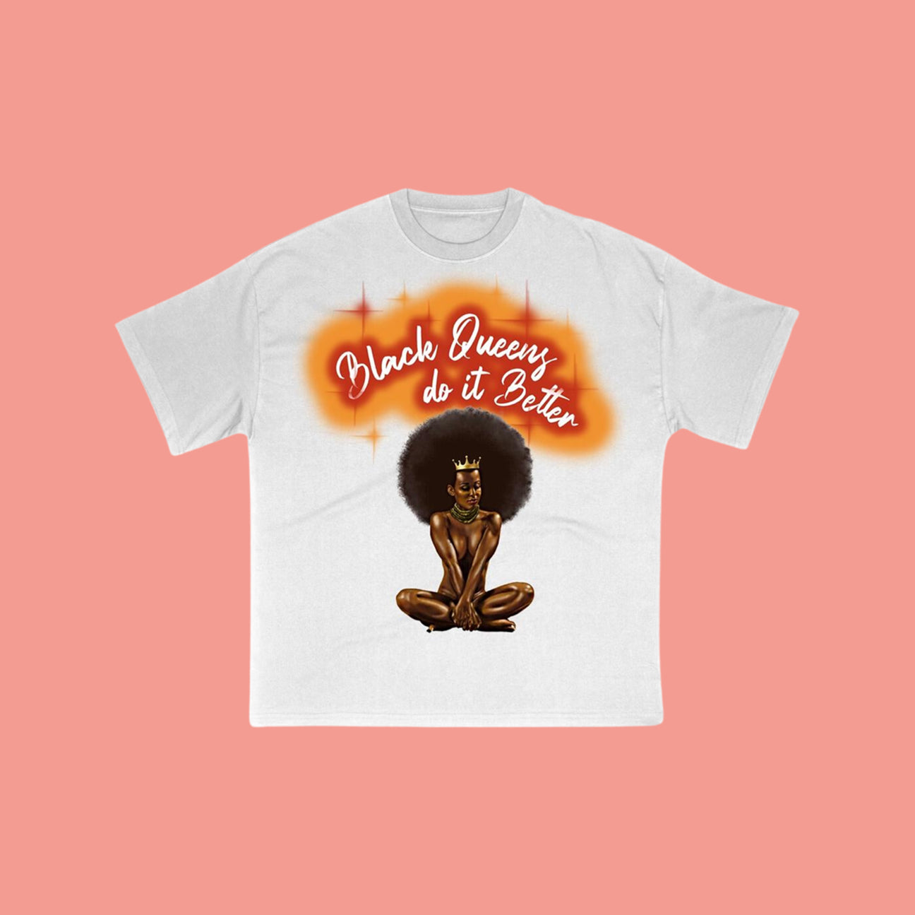 Black Queens T-Shirt White